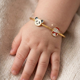 Panda-Snowman 92.5 Silver adjustable kids bangle