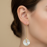 Pearl On Wheel Earrings