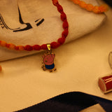 Enamelled Peppa pig 92.5 Silver versatile pendant rakhi