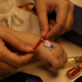 Enamelled Peppa pig 92.5 Silver versatile pendant rakhi