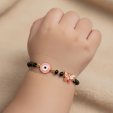 Pink evil eye & butterfly 92.5 silver kids Nazariye