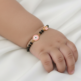 Pink Evil Eye & Crown 92.5 silver kids Nazariye