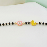 Pink evil eye & duck 92.5 silver kids Nazariye