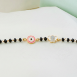 Pink evil eye & elephant 92.5 silver kids Nazariye