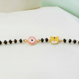 Pink evil eye & Cub 92.5 silver kids Nazariye