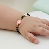 Pink evil eye & panda 92.5 silver kids Nazariye