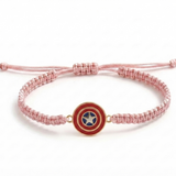 Captain America 92.5 Silver rakhi in pink thread