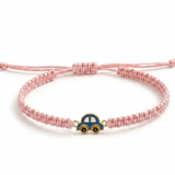 Car 92.5 Silver rakhi in pink thread
