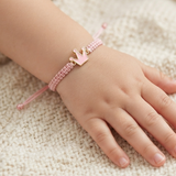 Crown 92.5 Silver rakhi in pink thread