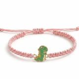 Dinosour 92.5 Silver rakhi in pink thread