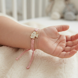 Elephant 92.5 Silver rakhi in pink thread