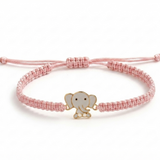 Elephant 92.5 Silver rakhi in pink thread