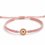 Evil Eye pink 92.5 Silver rakhi in pink thread