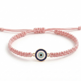 Evil Eye 92.5 Silver rakhi in pink thread