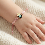 Hamsa 92.5 Silver rakhi in pink thread