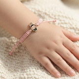 Labubu 92.5 Silver rakhi in pink thread