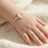 Labubu Pink 92.5 Silver rakhi in pink thread