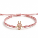 Labubu Pink 92.5 Silver rakhi in pink thread