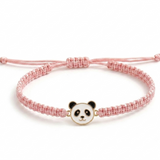 Panda 92.5 Silver rakhi in pink thread