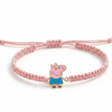 Peppa Pig 92.5 Silver rakhi in pink thread