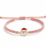Santa 92.5 Silver rakhi in pink thread