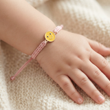 Smiley 92.5 Silver rakhi in pink thread