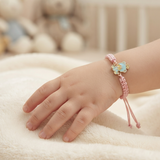 Teddy 92.5 Silver rakhi in pink thread