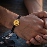 Pisces Coin 92.5 silver Thread bracelet for him
