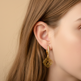 Root Chakra 92.5 silverCz hoops