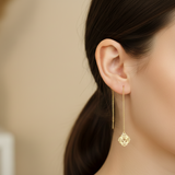 Root Chakra 92.5 silver Threader Earrings