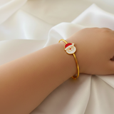 Santa Silver adjustable kids bangle