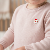 Santa 92.5 silver lapel pin