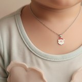 Santa charm 92.5 silver necklace