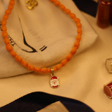 Enamelled Santa 92.5 Silver versatile pendant rakhi