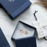 Santa 92.5 silver lapel pin