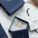 Sacral Chakra 92.5 silver Cz hoops