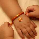 Enamelled Shree 92.5 Silver versatile pendant rakhi