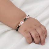 Pink Evil Eye & Crown 92.5 silver kids Nazariye