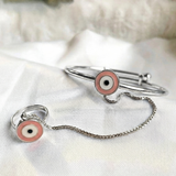 Evil Eye Pink 92.5 Silver Hathphool