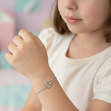 Ik onkar enamel 92.5 silver Flexible Chain Bracelet