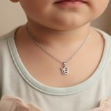 Ik onkar charm 92.5 silver necklace