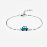 Car enamel 92.5 silver Flexible Chain Bracelet