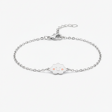 Cloud enamel 92.5 silver Flexible Chain Bracelet