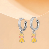 Cz Hoop 92.5 Giraffe Earrings