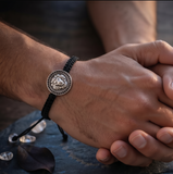 Cz Lion 92.5 silver Thread bracelet for him