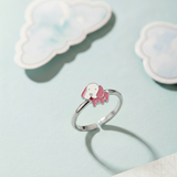 Dog 92.5 silver kids adjustable ring