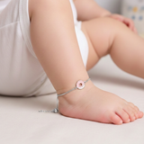 Donut 92.5 silver anklet for baby girl