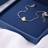 Duck 92.5 silver anklet for baby girl
