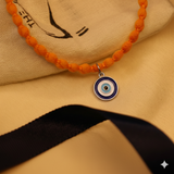 Enamelled Orignal Evil eye 92.5 Silver versatile pendant rakhi