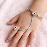 Evil Eye Pink 92.5 Silver Hathphool